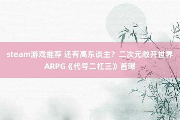 steam游戏推荐 还有高东谈主？二次元敞开世界ARPG《代号二杠三》首曝