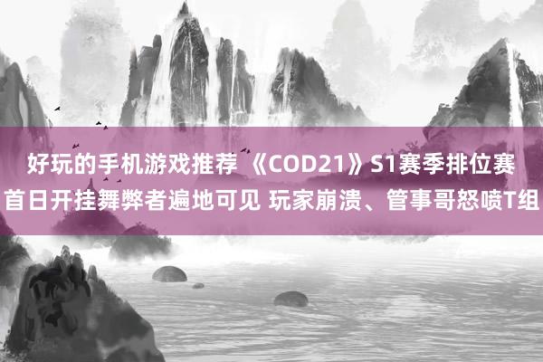 好玩的手机游戏推荐 《COD21》S1赛季排位赛首日开挂舞弊者遍地可见 玩家崩溃、管事哥怒喷T组